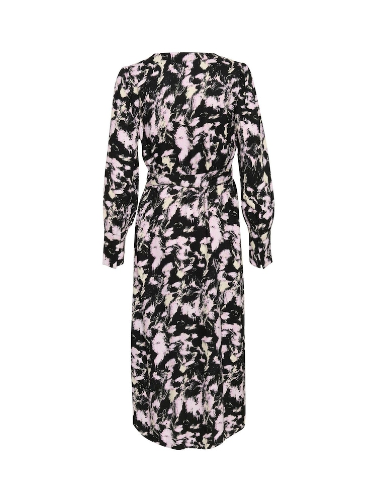 Kaffe KAlura Long Sleeve Black Dress - Image 4 of 4