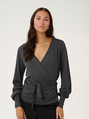 Kaffe Anno Astrid Wrap Cardigan - Image 4 of 6