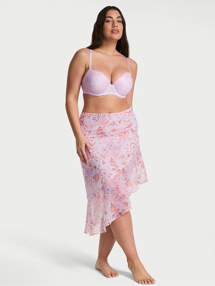 Victoria's Secret Delicate Violet Purple Blossom Chiffon Handkerchief Skirt - Image 1 of 3