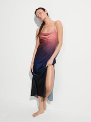 Victoria's Secret Blue Ombre Satin Maxi Dress - Image 1 of 2