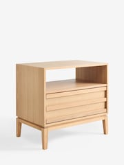 Jasper Conran London Oak Belgrave Wide Bedside Table - Image 3 of 4