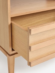 Jasper Conran London Oak Belgrave Wide Bedside Table - Image 4 of 4
