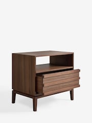 Jasper Conran London Brown Belgrave Wide Bedside Table - Image 2 of 4