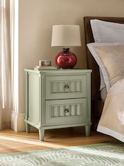 Nina Campbell Light Green Willis Bedside Table - Image 2 of 6