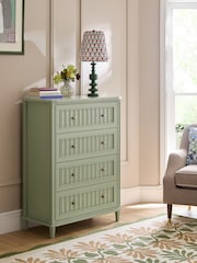 Nina Campbell Light Green Willis Tall Tall Chest of Drawers - Image 1 of 4