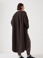 Hush Brown Longline Faux Fur Coat - Image 2 of 4
