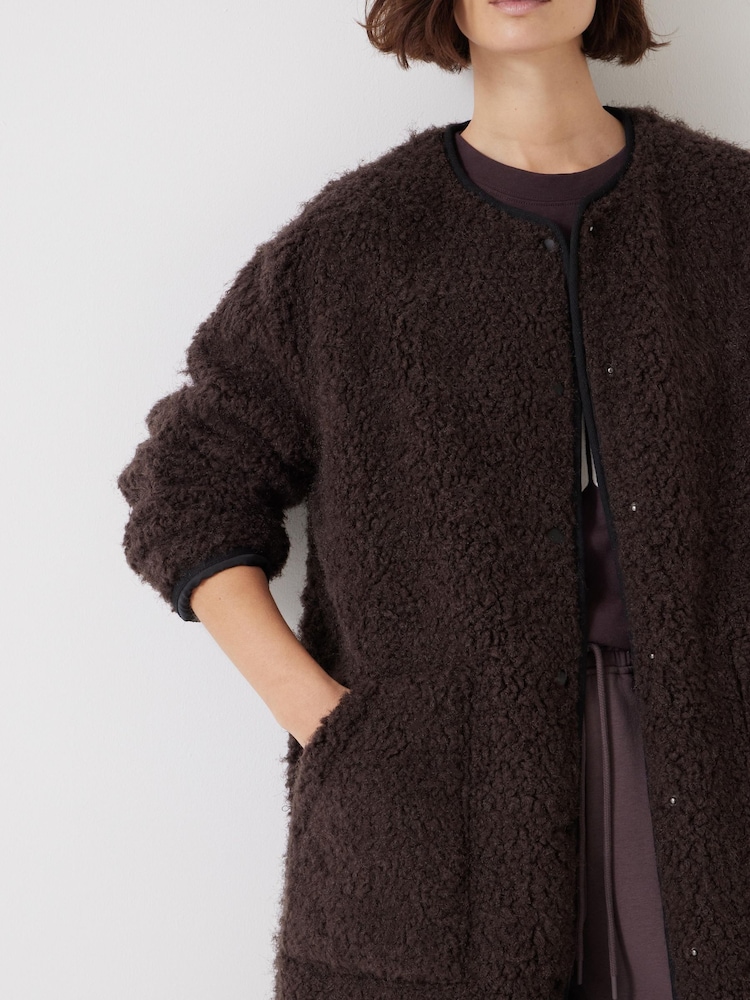 Manteau long Hush en fausse fourrure - Image 3 of 4