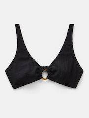 Hush Black Crinkle Ring Bikini Top - Image 4 of 4