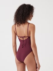 Hush Red Square Neck Texture Swimsuit - Image 2 of 4