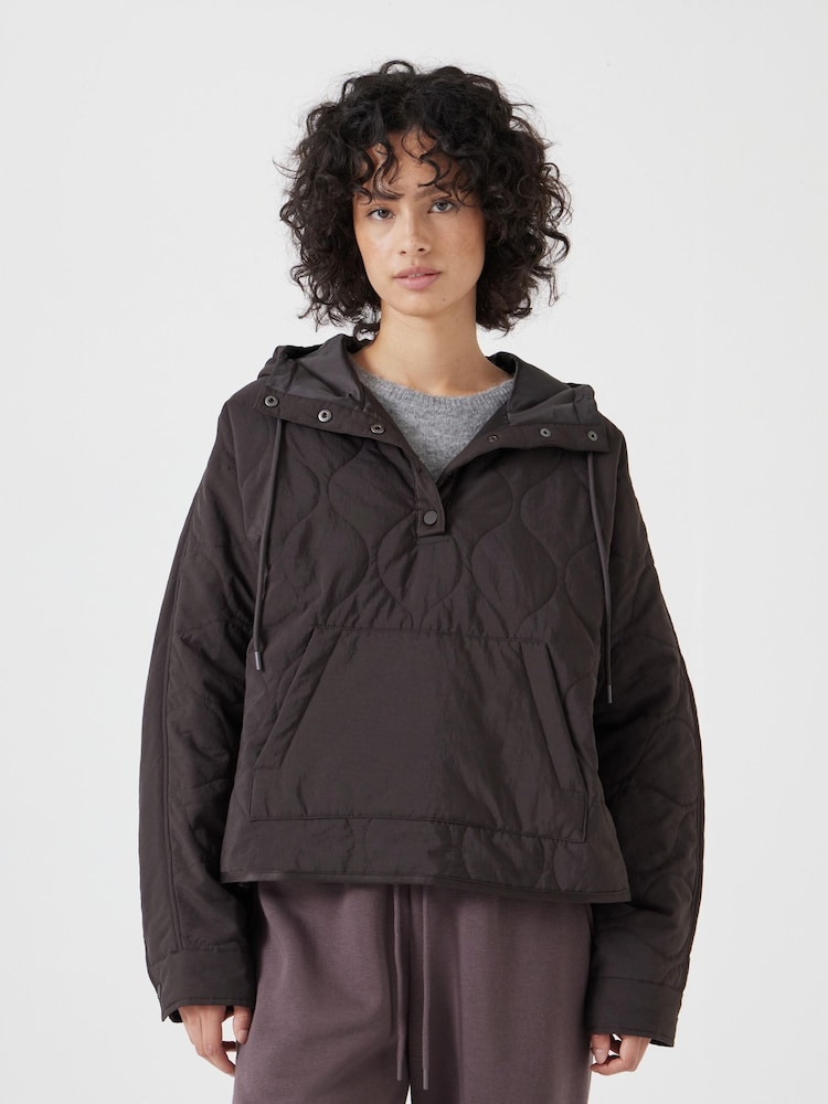 Hush Brown Briar Pop Over Puffer Jacket - Image 1 of 4