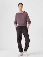 Hush Brown Alyna Pocket Detail Relaxed Joggers - Image 1 of 5