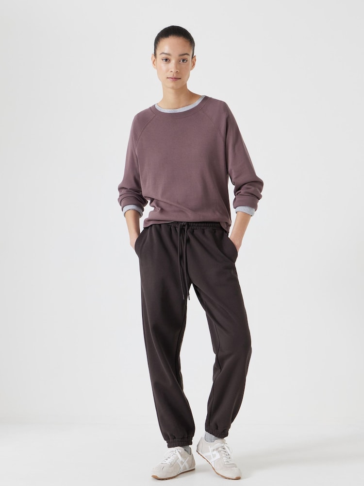 Hush Brown Alyna Pocket Detail Relaxed Joggers - Image 1 of 5