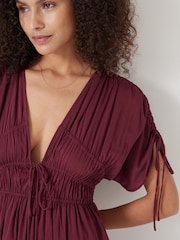 Hush Red Grace Cotton Blend Midi Dress - Image 2 of 4