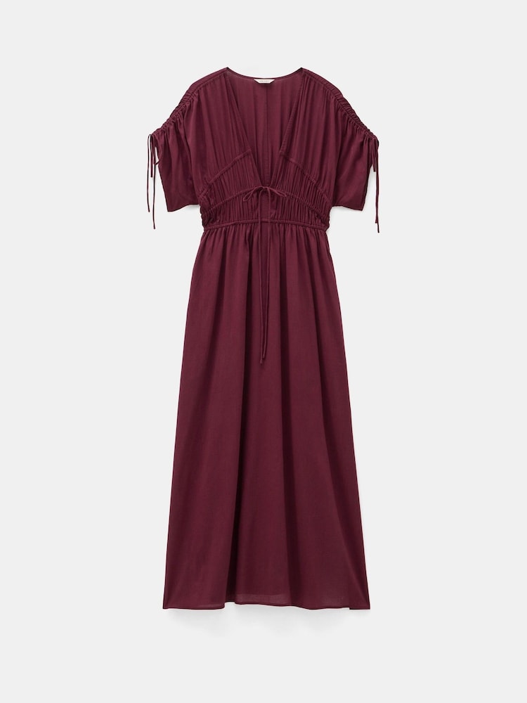 Hush Red Grace Cotton Blend Midi Dress - Image 4 of 4