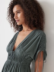 Hush Green Grace Cotton Blend Mini Dress - Image 2 of 4