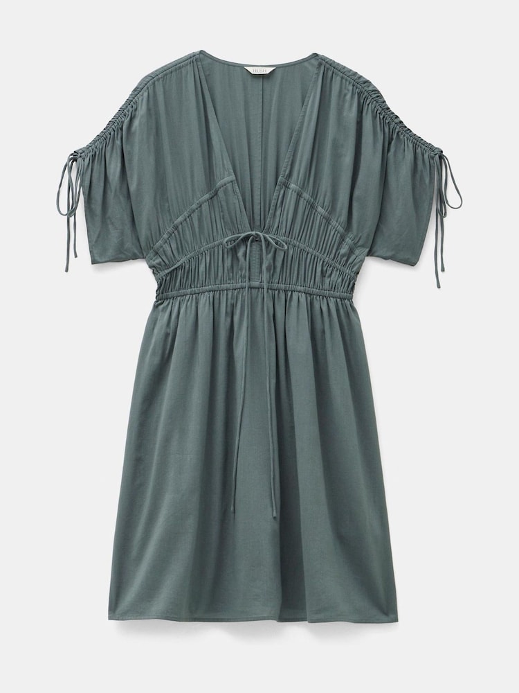 Hush Green Grace Cotton Blend Mini Dress - Image 4 of 4