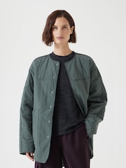 Hush Green Anya Reversible Quilted Liner Jacket - Image 1 of 7