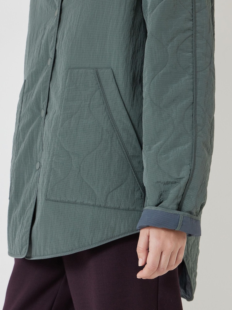Hush Green Anya Reversible Quilted Liner Jacket - Image 6 of 7