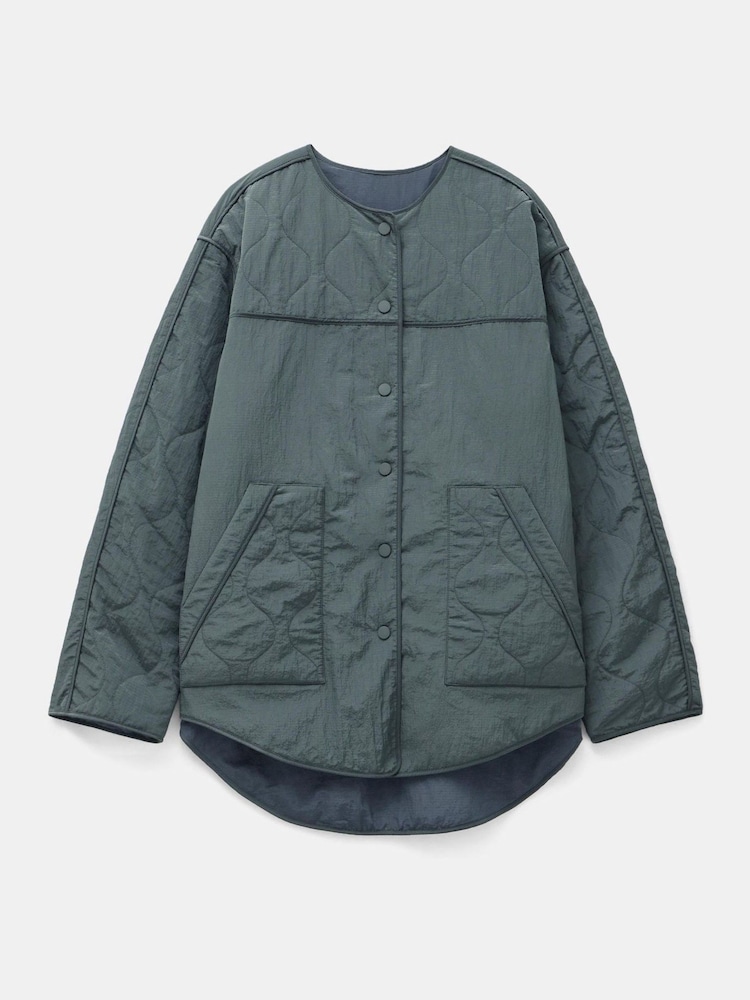Hush Green Anya Reversible Quilted Liner Jacket - Image 7 of 7