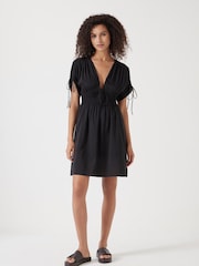 Hush Black Grace Cotton Blend Mini Dress - Image 1 of 4