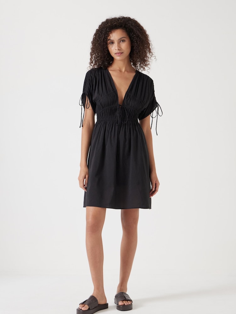 Hush Black Grace Cotton Blend Mini Dress - Image 1 of 4