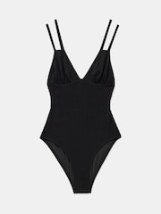 Hush Black Dina Double Strap Crinkle Swimsuit - Image 4 of 4