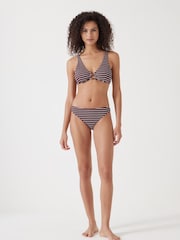 Hush Red Cally Classic Stripe Crinkle Bikini Bottoms - Image 3 of 4