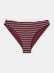 Hush Red Cally Classic Stripe Crinkle Bikini Bottoms - Image 4 of 4