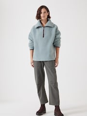 Hush Grey Grey Fleece Half Zip Sweatshirt - Image 3 of 4