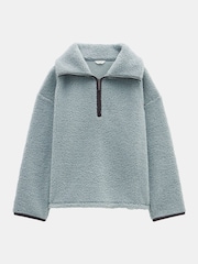 Hush Grey Grey Fleece Half Zip Sweatshirt - Image 4 of 4