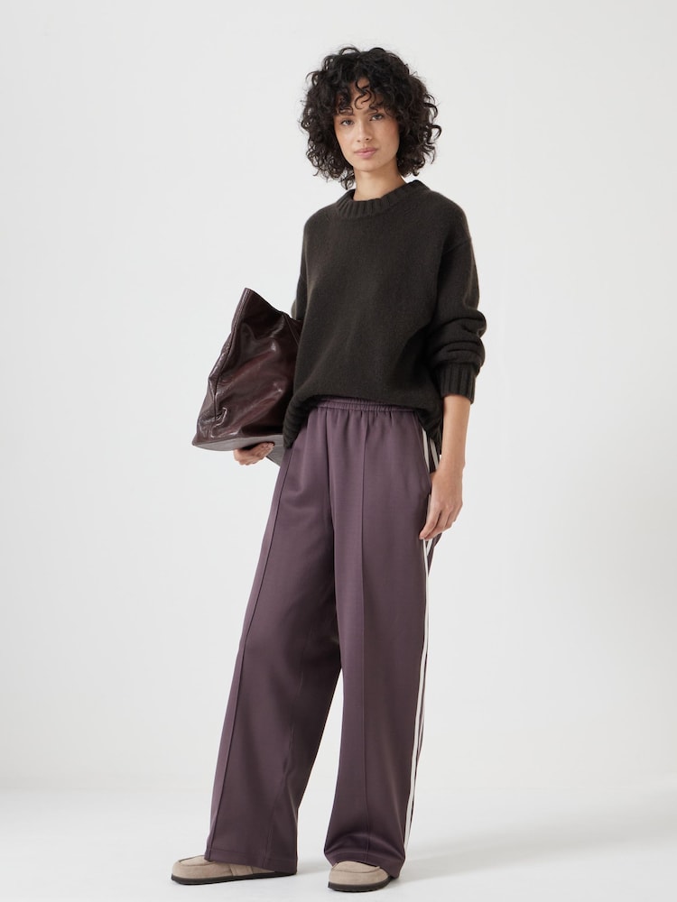 Hush Brown Harrison Side Stripe Joggers - Image 1 of 4