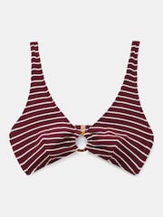 Hush Red Crinkle Ring Bikini Top - Image 4 of 4