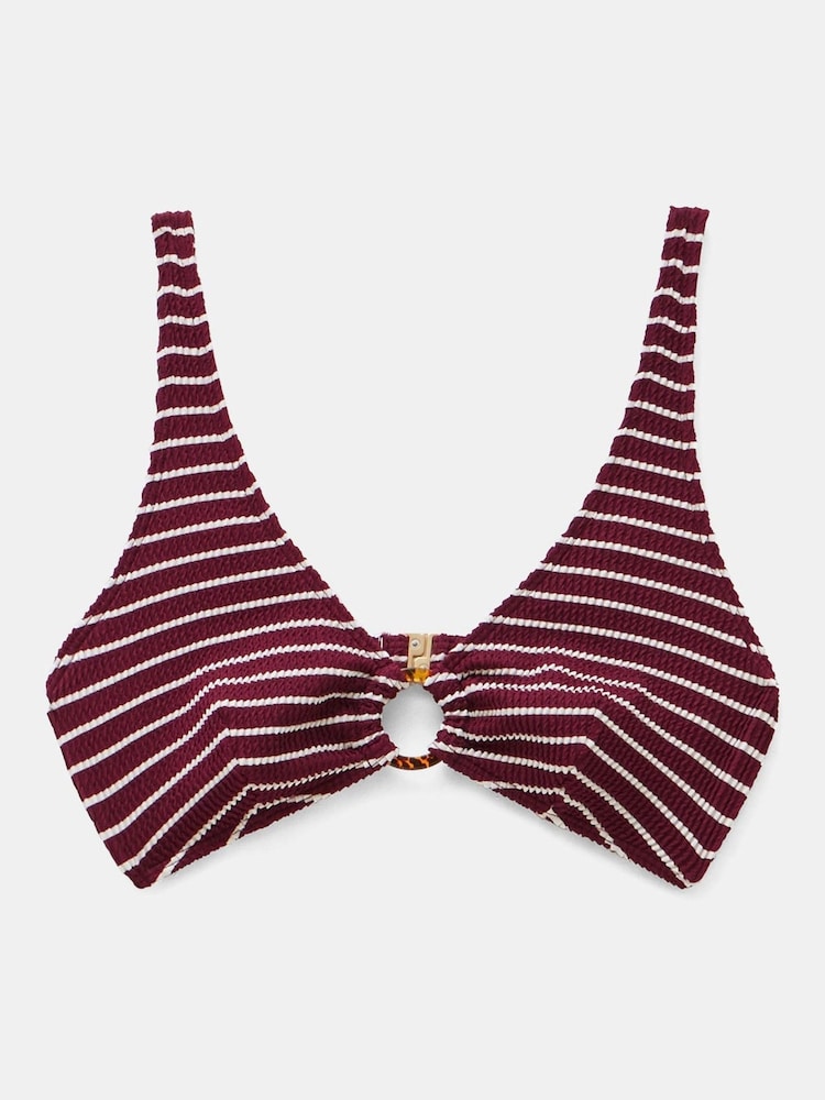 Hush Red Crinkle Ring Bikini Top - Image 4 of 4