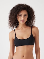 Hush Black Square Neck Texture Bikini Top - Image 1 of 4