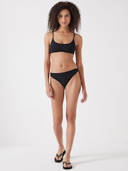 Hush Black Square Neck Texture Bikini Top - Image 2 of 4