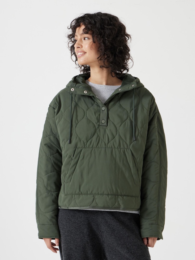 Hush Green Briar Pop Over Puffer Jacket - Image 1 of 4