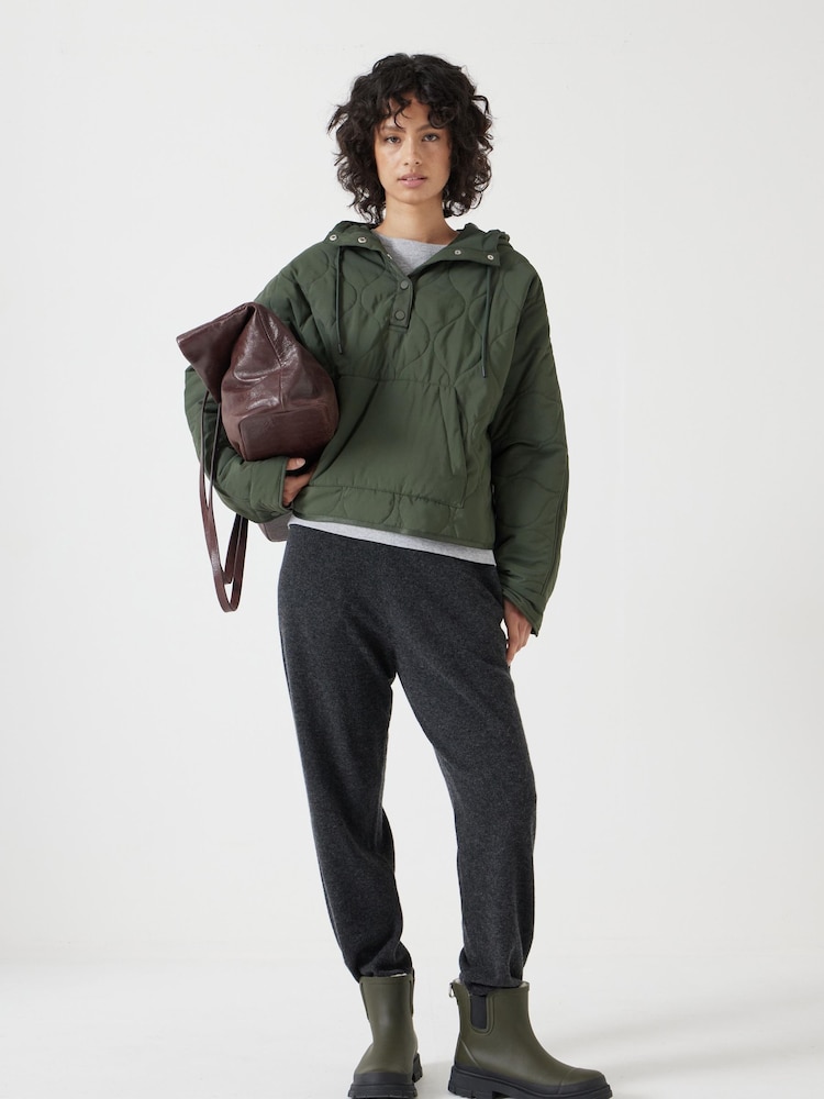 Hush Green Briar Pop Over Puffer Jacket - Image 3 of 4