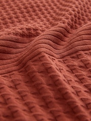 Rojo óxido - Corte estándar - Polo elegante con cremallera de un cuarto - Imagen 2 de 3