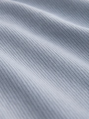 Blue Textured Smart Polo Shirt - Image 6 of 7