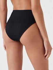 Hush Black Harper High Waisted Crinkle Bikini Bottoms - Image 2 of 4