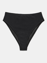 Hush Black Harper High Waisted Crinkle Bikini Bottoms - Image 4 of 4