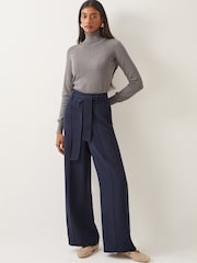 Monsoon Blue Scarlet Trim Trousers - Image 1 of 4