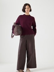 Hush Red Nina Merino Wool Crew Jumper - Image 2 of 5