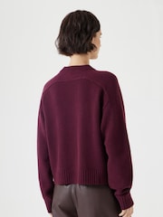 Hush Red Nina Merino Wool Crew Jumper - Image 3 of 5