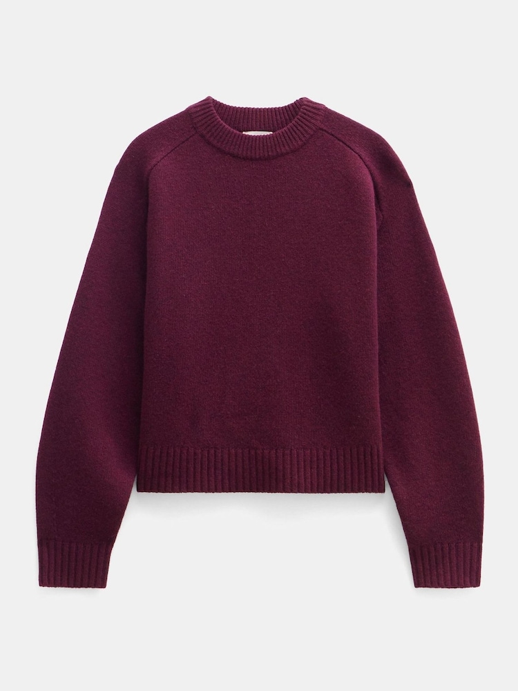 Hush Red Nina Merino Wool Crew Jumper - Image 5 of 5