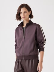 Hush Brown Blue Zanna Zip Up Sweatshirt - Image 1 of 4