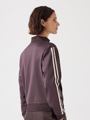 Hush Brown Blue Zanna Zip Up Sweatshirt - Image 3 of 4
