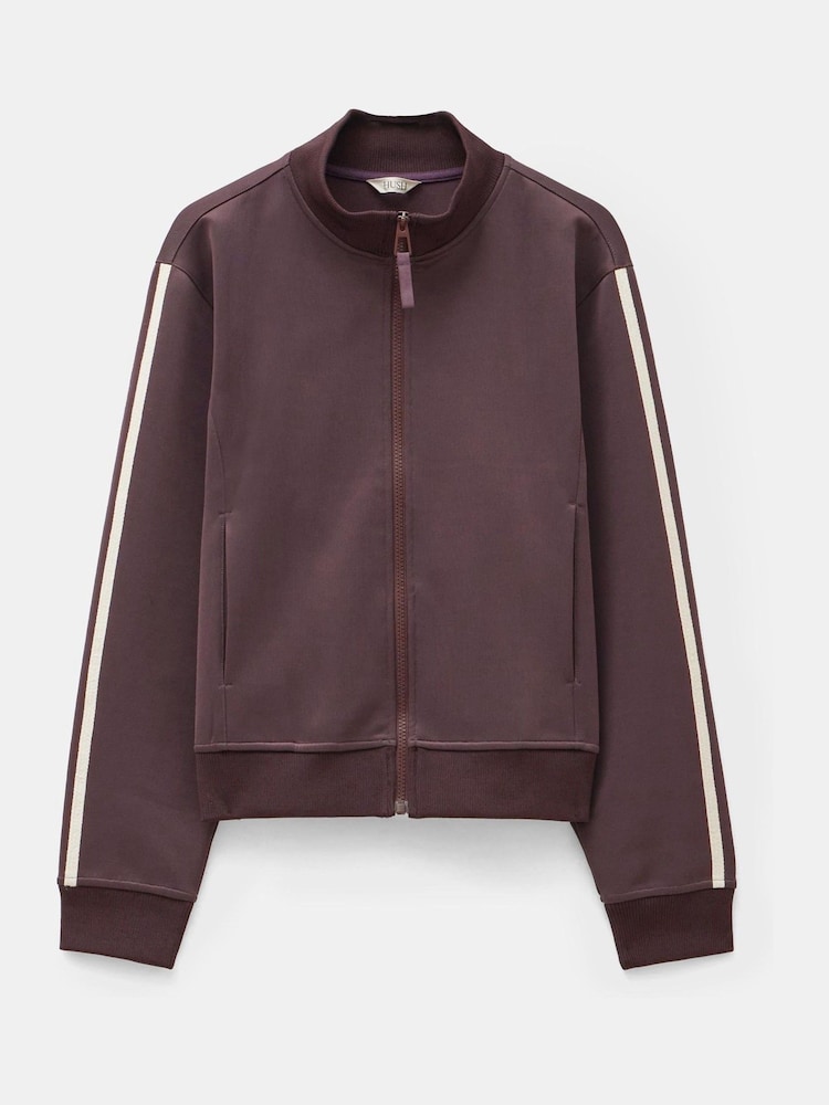 Hush Brown Blue Zanna Zip Up Sweatshirt - Image 4 of 4