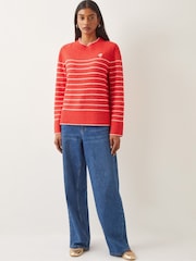 Monsoon Red Sae Stripe Jumper - Image 2 of 5
