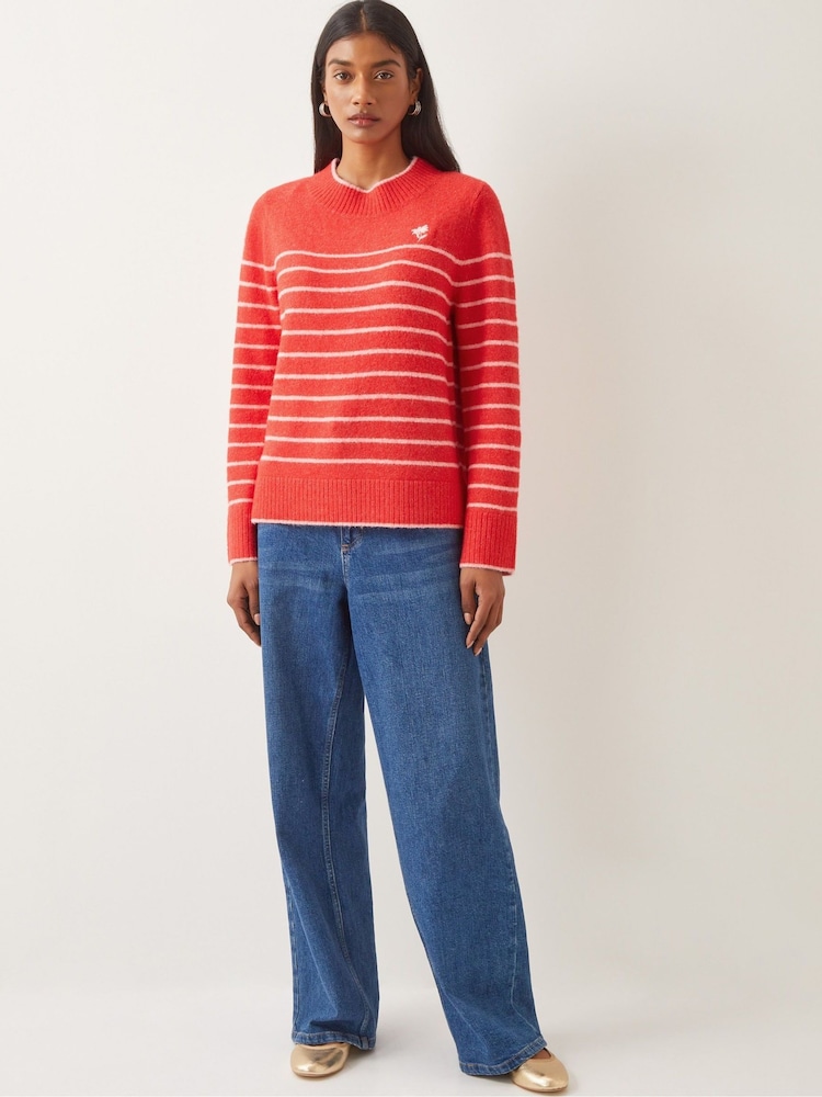 Monsoon Red Sae Stripe Jumper - Image 2 of 5